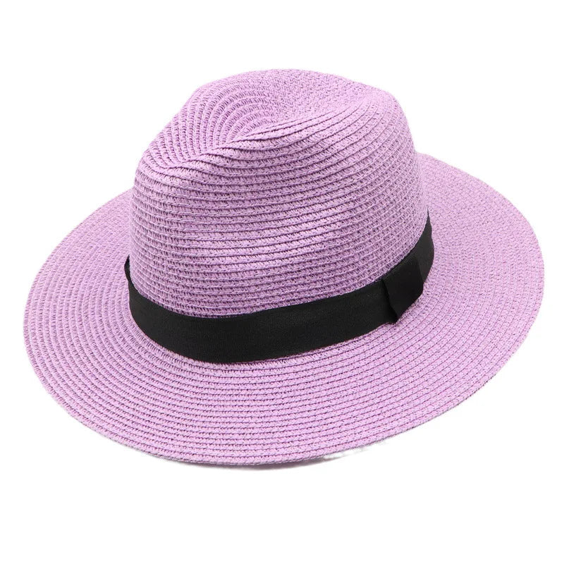 Panama Straw Hat Men Summer Straw Hat Wide-brimmed Outdoor Sun Visor Beach Hat