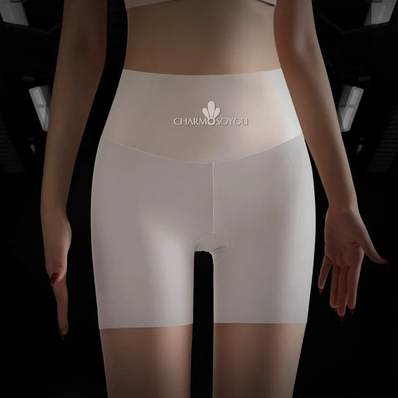 Seamless Ice Silk Womens Safety Shorts Plus Size Protective Shorts Under Skirt Stretch Boxer Briefs Safety Pants Shorts Women XL