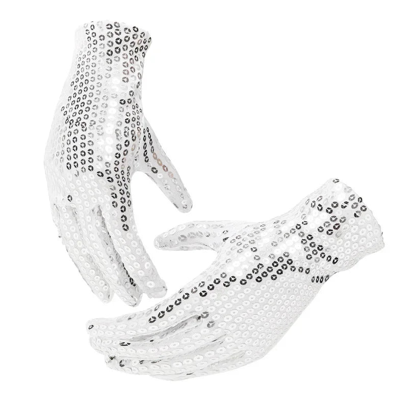 Fashion Boy Girl Men Woman Sequin Hat Bow Tie Gloves Cowboy Birthday Party Cap Jazz Dance Show Props Costume Wedding Festival