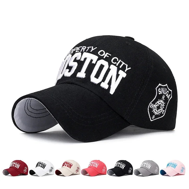 BOSTON Embroidered Baseball Caps for Men Women Snapback Hats Designer Cap Men Gorras Hombre Originales Men Golf Hat Trucker Hat