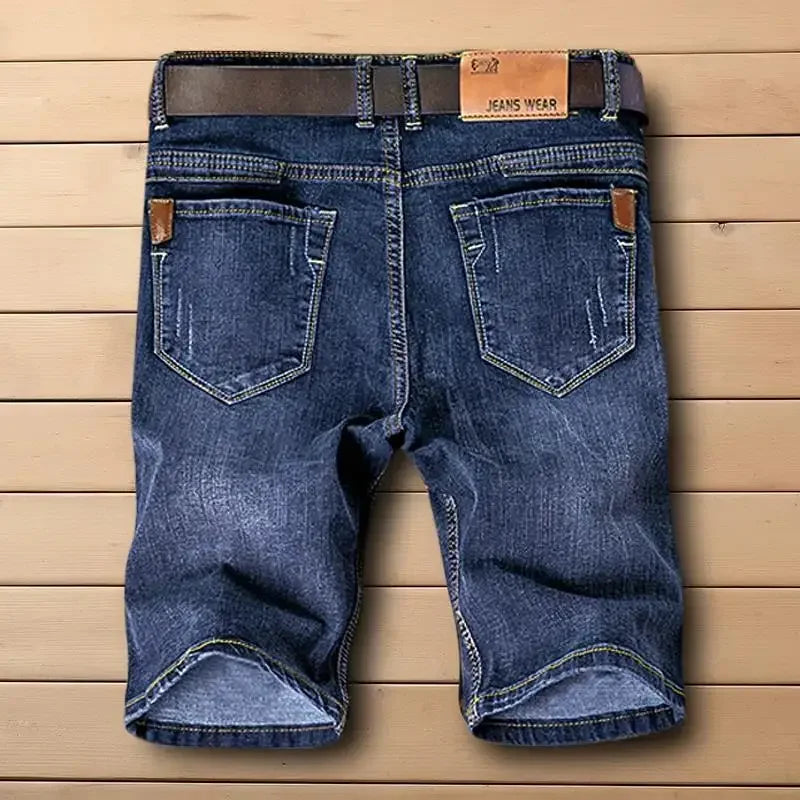 Men's Short Jeans Pants Big Size Straight Oversize Male Denim Shorts with Pockets Xl Cowboy New in Streetwear Buttons Original