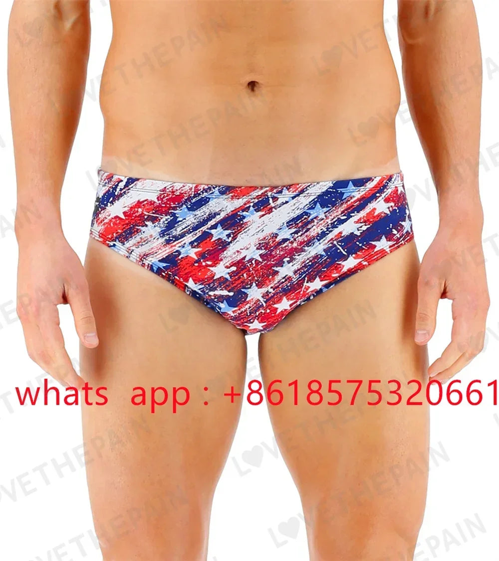 Men's Camo Racer Brief Swimsuit Triangular Swimming Trunks Trunks Swim Surf Trunks Beach Short Surf Summer Swimming Jammer 2023