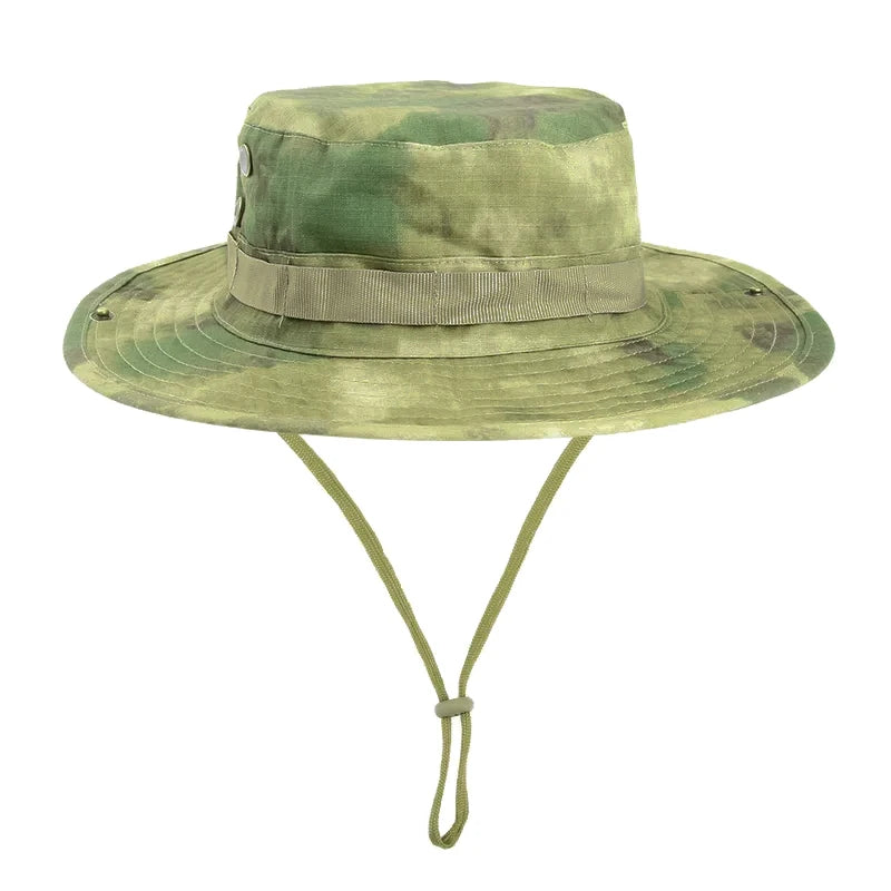 Camouflage Boonie Hat Wide Brim Men Women Sun Hat Outdoor Hiking Fishing Hunting Sports Caps Foldable Soft Hat