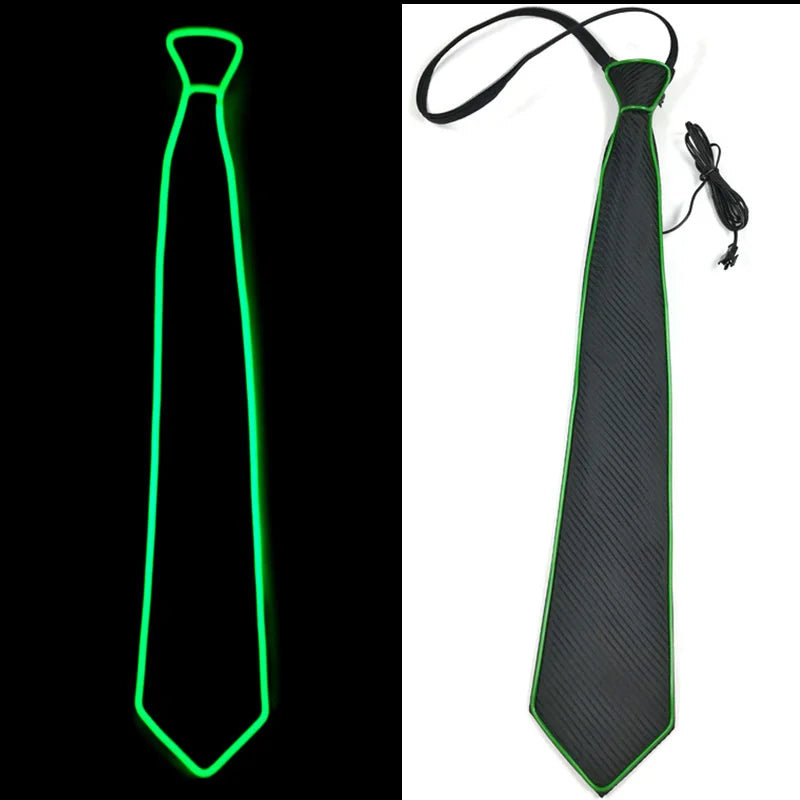 light up Men's hat and tie Led luminous Funny hat glowing Top Hat for Fluorescent club dance show props performances costumes