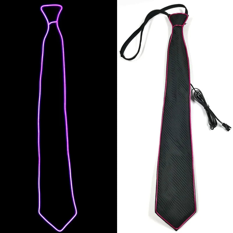 light up Men's hat and tie Led luminous Funny hat glowing Top Hat for Fluorescent club dance show props performances costumes