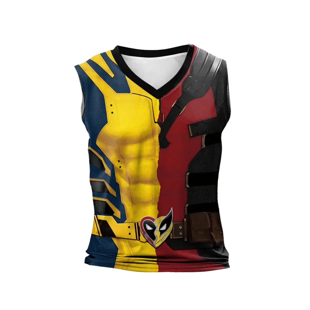 Wolverine T-Shirt Deadpool Shirt Men Tanks Halloween Cosplay Costume Hero Long Sleeved Tees Tanks Men Top Carnival Party Outfit