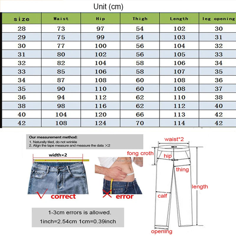 Jeans Straight Motorcycle Beggar Pants Large Size New European Hole White Red Black And American Men's Jeans Denim