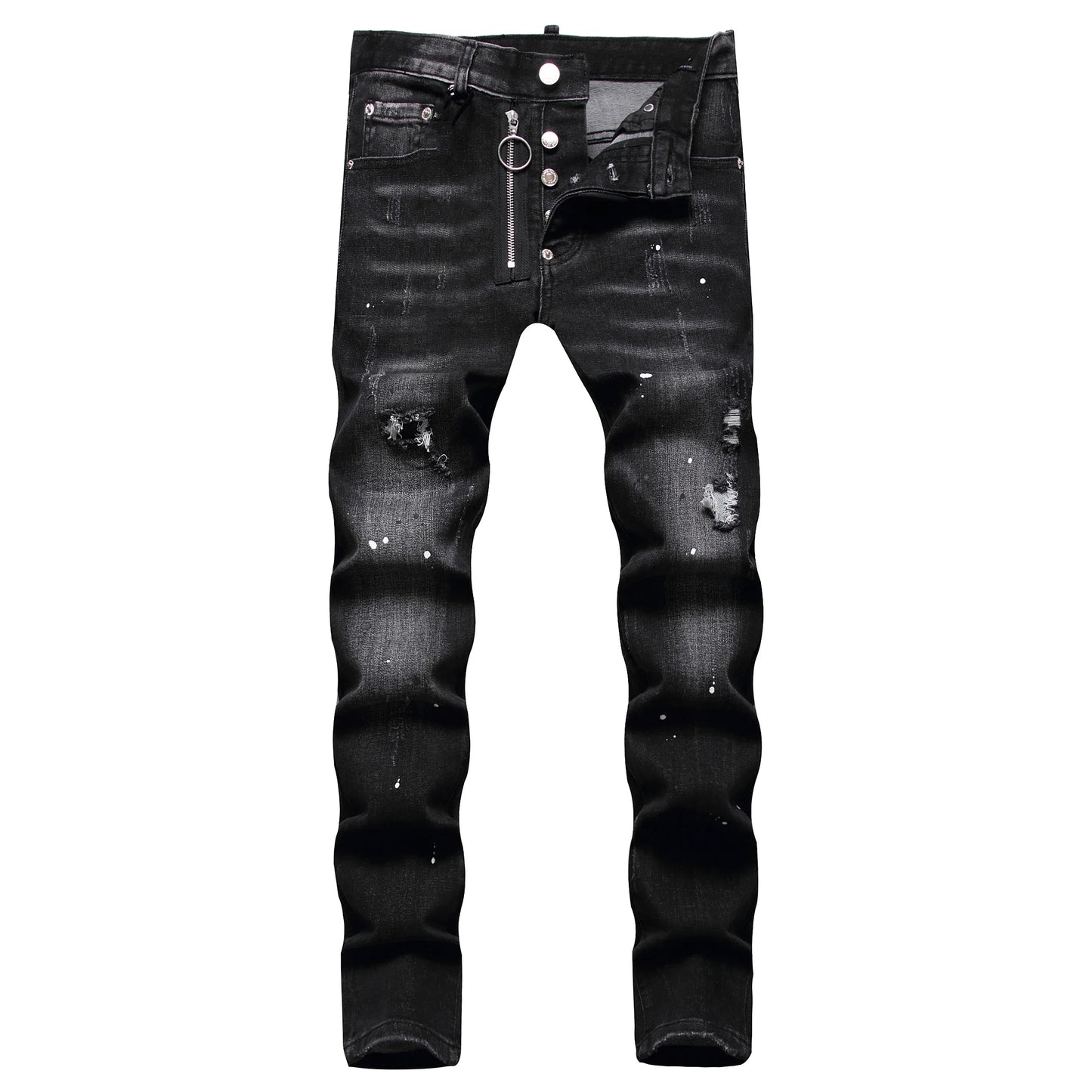 100 chareiharper DSQ Men's ripped jeans Luxury brand Long jeans Quality Men's stretch slim pants men's skinny jeans