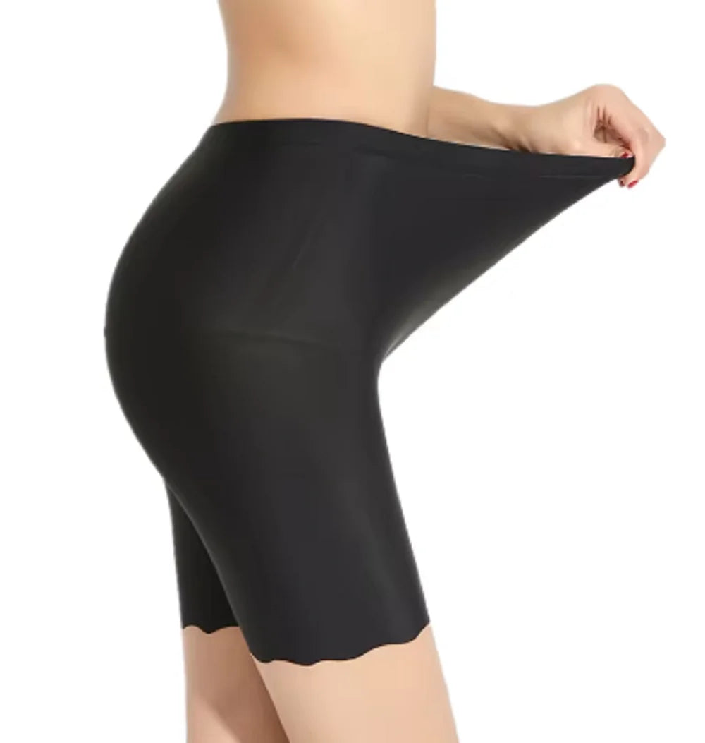 Plus Size Safety Short Pants Summer Women Seamless Ice Silk Boxers For Female Anti Chafing Under Skirt Boyshort Panties 3XL