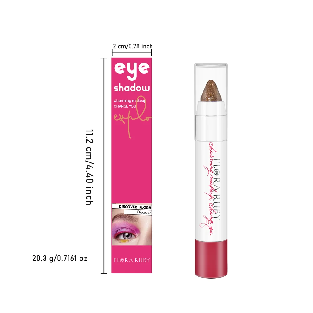 16 Colors Eyeshadow Stick Waterproof Eyeshadow Pencils Cream Eyeshadow Sticks Brown Metallic Eyeshadow Stick Pencil Long Lasting