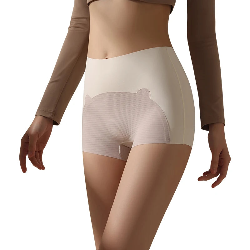 Cute Bear Women's Boxer Shorts Under the Skirt Safety Short Pants Underwear for Women Plus Size Shorts Ice Silk Summer Panties