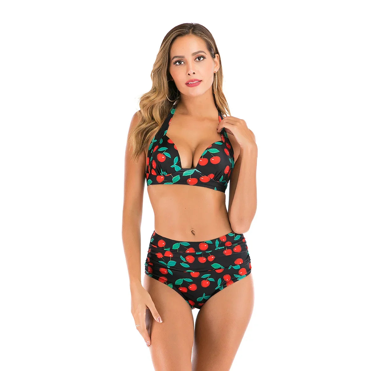 2021 New Solid Sexy Bikini Two-Piece Swimwear Women Swimming Suit Fashion Plus Size XL Sets Swimsuit Bathing Suit Female Biquini