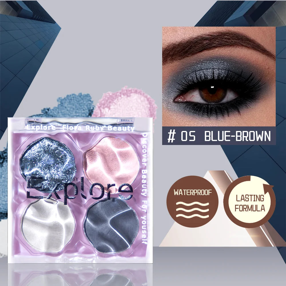 Eye Shadow Palette Makeup Matte Natural Eyeshadow Palette Brown Eyes Shimmer Cream Eyeshadow Palette Plate Pearl Eye Shadow Pink