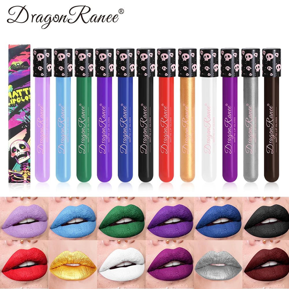 Colored Lip Gloss, Lip Glaze, Test Tube Lip Glaze, Lip Makeup, Easy to Color, Waterproof Matte Lip Gloss, Party Lip Makeup, Lip Gloss, Not Easy to Fade Lip Gloss
