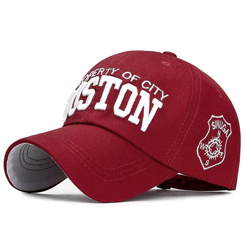 BOSTON Embroidered Baseball Caps for Men Women Snapback Hats Designer Cap Men Gorras Hombre Originales Men Golf Hat Trucker Hat