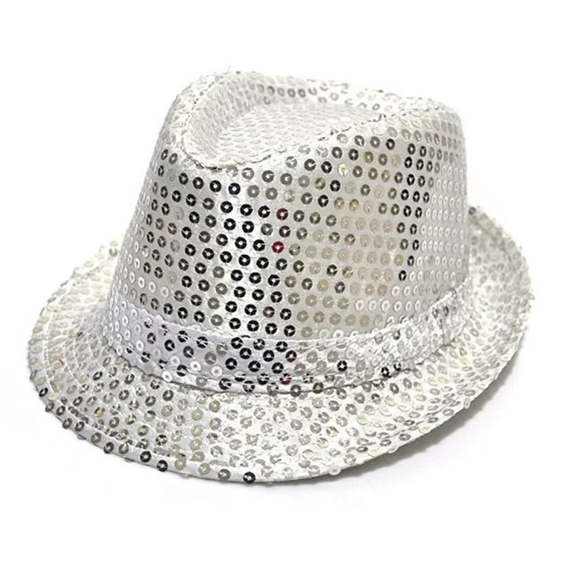 Fashion Boy Girl Men Woman Sequin Hat Bow Tie Gloves Cowboy Birthday Party Cap Jazz Dance Show Props Costume Wedding Festival