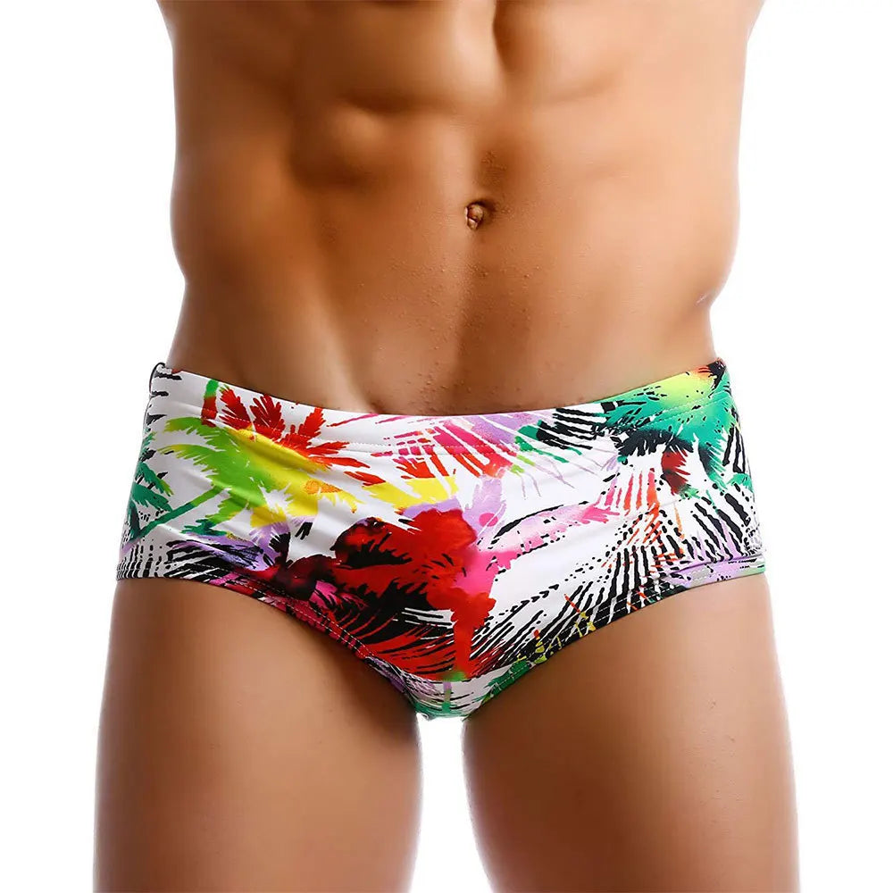 SeSexy Swim Trunks Men Swimwear Men Push Up Swim Briefs Rainbow Swimming Trunks Men Beach Swim Shorts Mens Bikini Swimwear Sunga