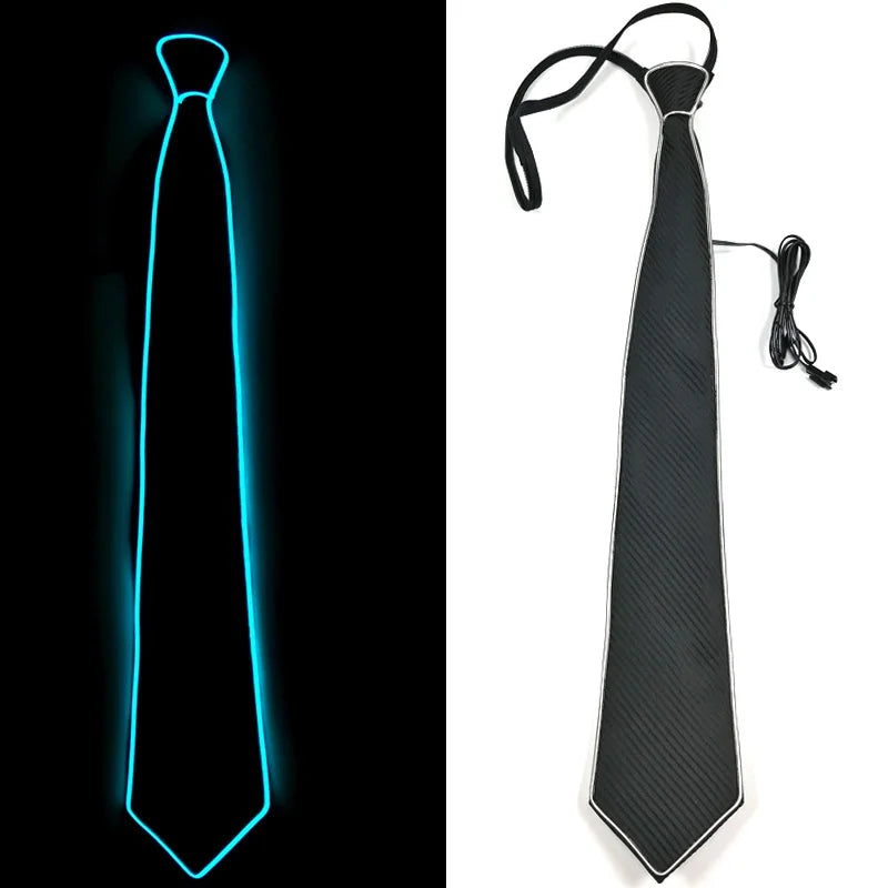light up Men's hat and tie Led luminous Funny hat glowing Top Hat for Fluorescent club dance show props performances costumes