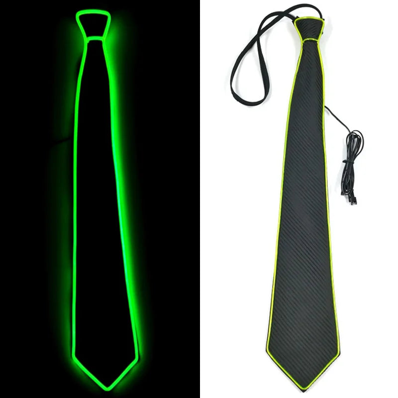 light up Men's hat and tie Led luminous Funny hat glowing Top Hat for Fluorescent club dance show props performances costumes