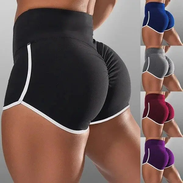 Summer Running Sport Shorts Women High Waist Seamless Fitness Leggings Push Up Gym Training Tights Pocket Yoga Shorts Plus Size