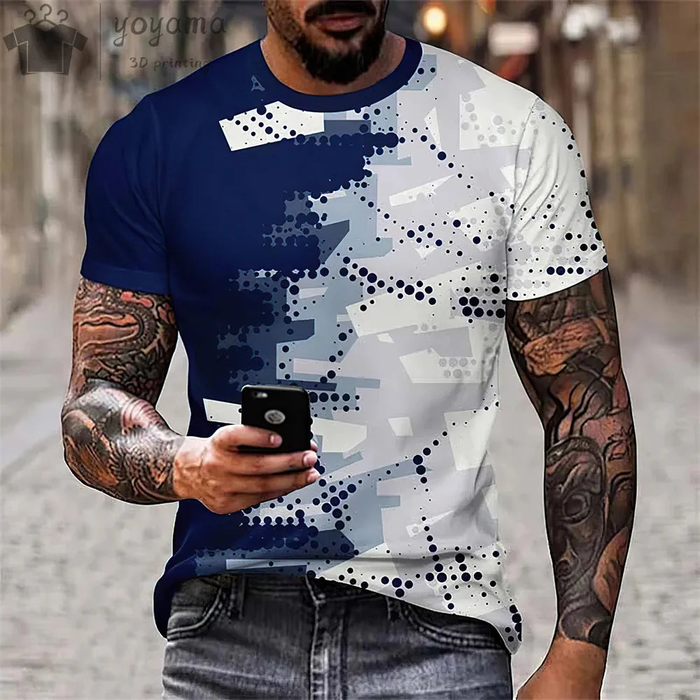 Abstract Print Clothes Men Graphic Tees Men T-shirt Men's Summer Clothes Mens Tshirt Short Sleeve Tee Abstract Graphic Tees Men