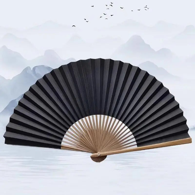 Chinese Retro Folding Hand Fan Bamboo Hand Painted Drama Folding Fan Double Side Vintage Hand Paper Fans Portable Folding Fans