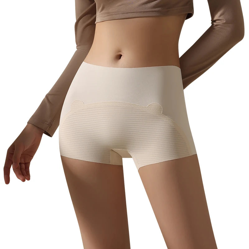 Cute Bear Women's Boxer Shorts Under the Skirt Safety Short Pants Underwear for Women Plus Size Shorts Ice Silk Summer Panties