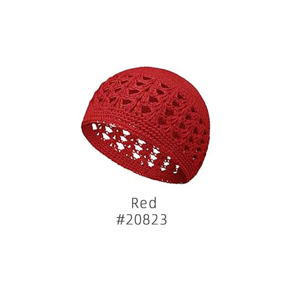 Crochet Beanie Hat Brimless Beanie Hat Muslim Men's Hat Knitted Elastic Crochet Hat Autumn And Winter Warm Hat
