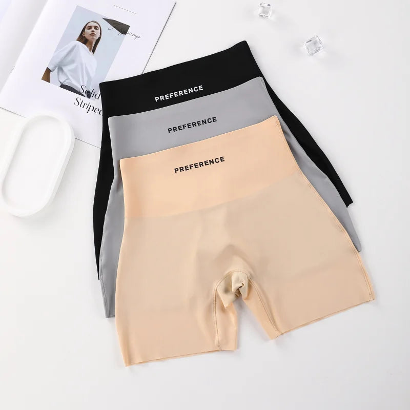 Protective Shorts Plus Size Shorts Seamless Underwear for Women Safety Short Pants Ice Silk Panties Women's Summer Intimates