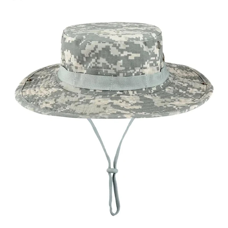 Camouflage Boonie Hat Wide Brim Men Women Sun Hat Outdoor Hiking Fishing Hunting Sports Caps Foldable Soft Hat