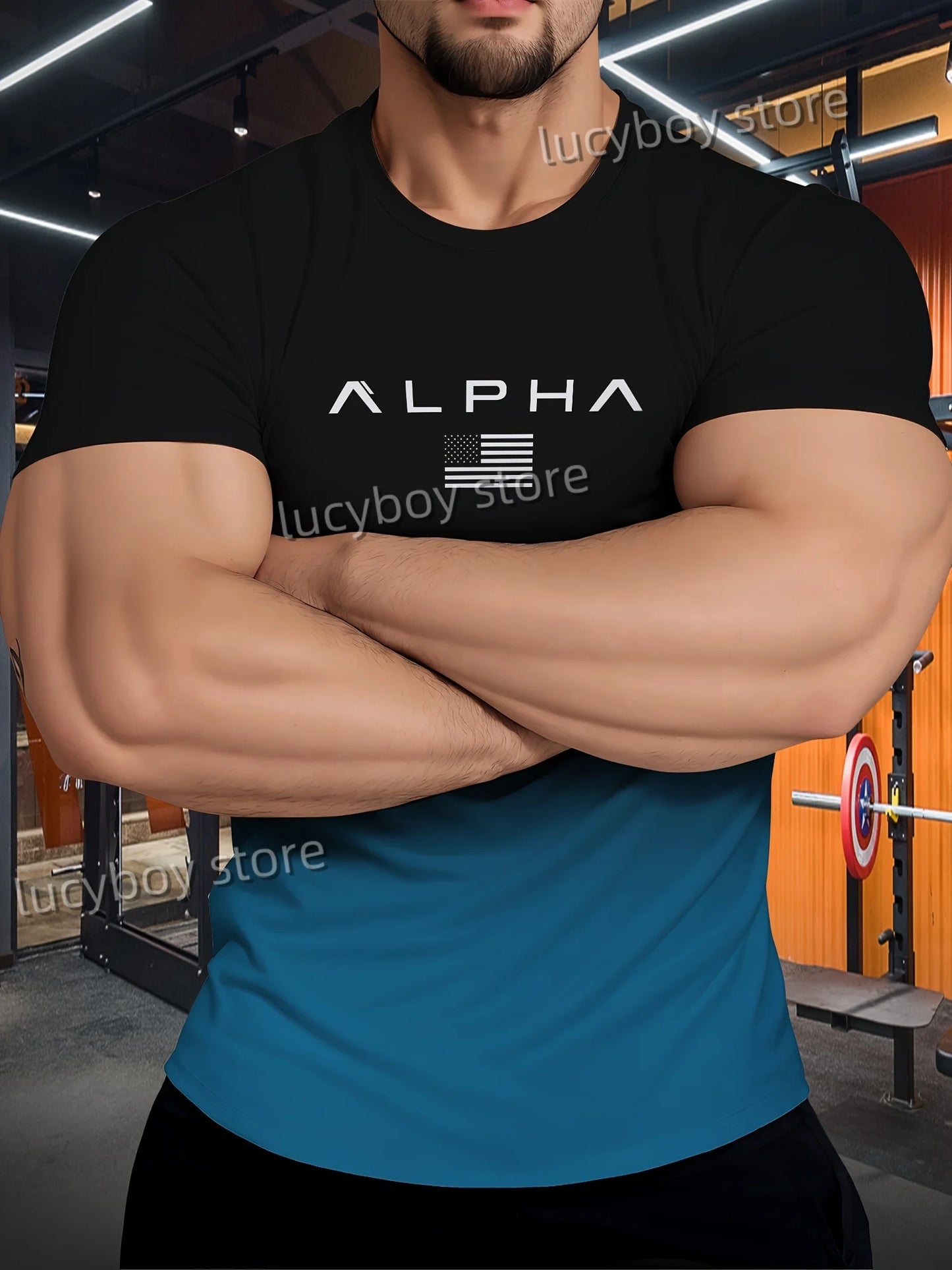 Men's Sports Gym T Shirt Muscle Training Tees Short Sleeve Tees Quick Drying Running Sportwear Men Oversized Tops Men Clothing