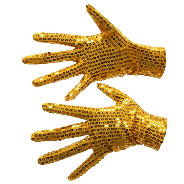 Fashion Boy Girl Men Woman Sequin Hat Bow Tie Gloves Cowboy Birthday Party Cap Jazz Dance Show Props Costume Wedding Festival