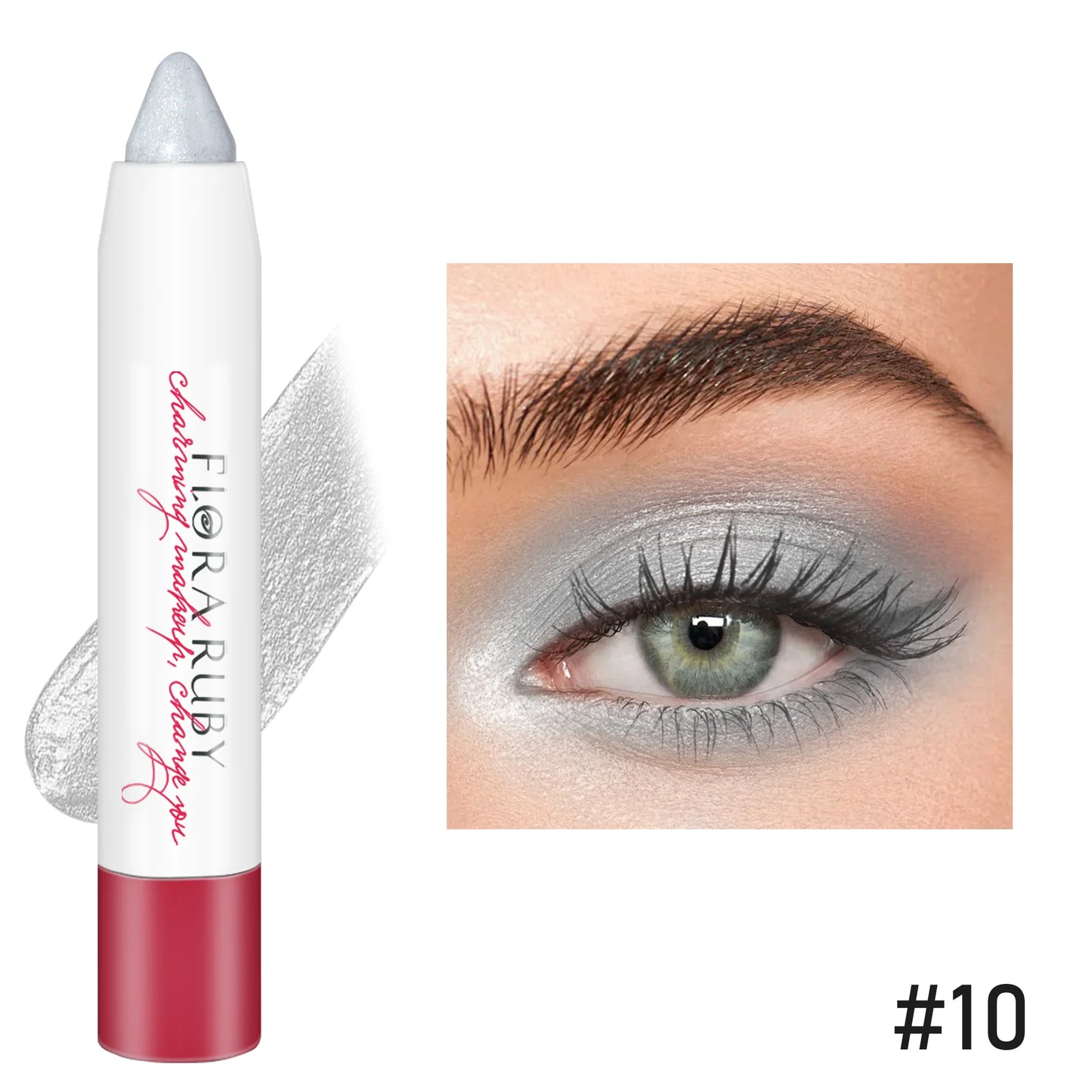 16 Colors Eyeshadow Stick Waterproof Eyeshadow Pencils Cream Eyeshadow Sticks Brown Metallic Eyeshadow Stick Pencil Long Lasting