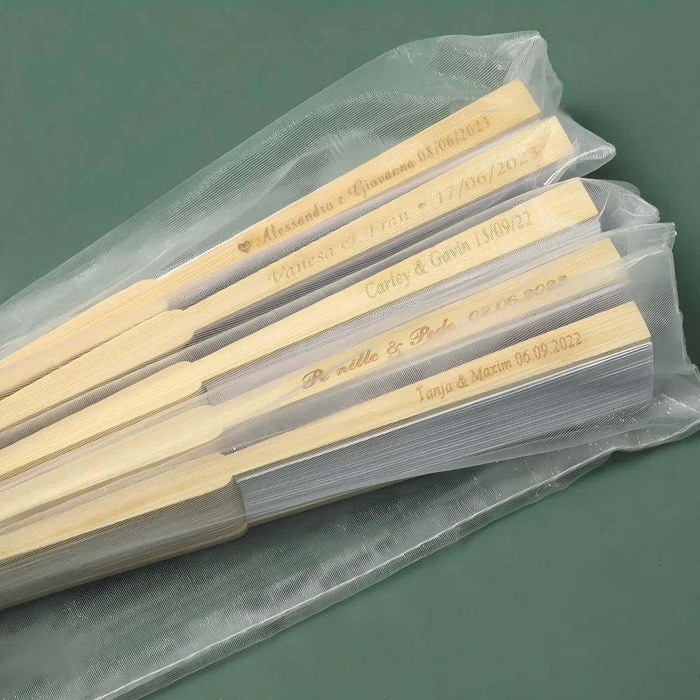 30/80 PCS Personalized customized wedding fan white folding elegant paper hand fan wedding gift bride hand fan Gifts for guests