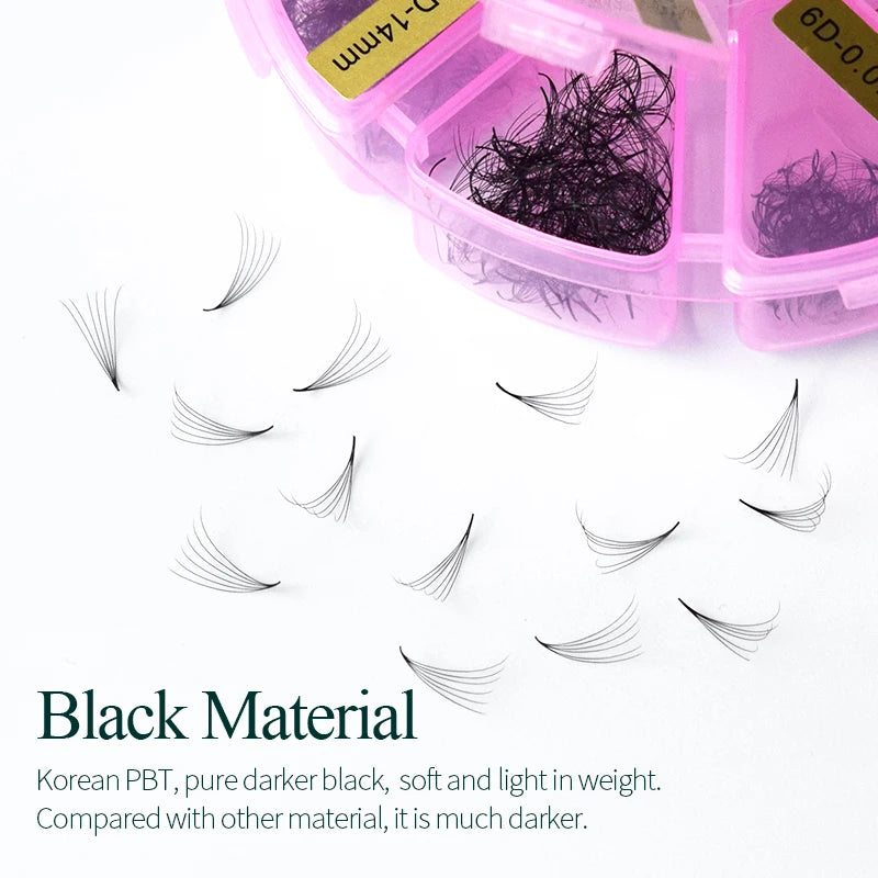 Mix Length Fans Sharp Slim Narrow Stem Cluster Premade Loose Fans Thin Pointy Base Russia Volume Eyelashes Extensions