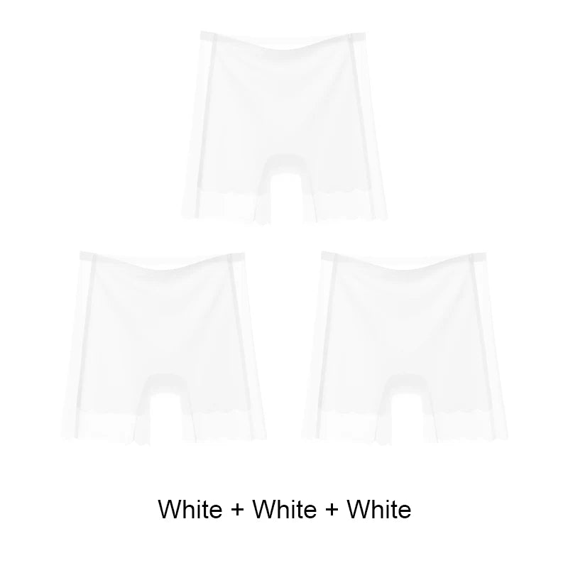 Plus Size Shorts Underwear for Women Shorts Under the Skirt Women's Boxer Safety Short Pants Ice Silk Summer Protective Ruffle
