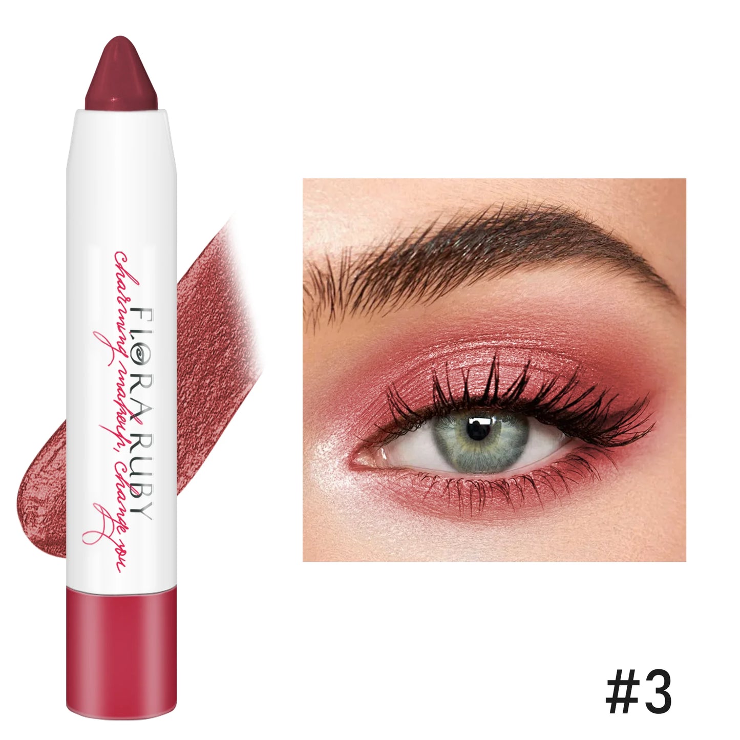 16 Colors Eyeshadow Stick Waterproof Eyeshadow Pencils Cream Eyeshadow Sticks Brown Metallic Eyeshadow Stick Pencil Long Lasting