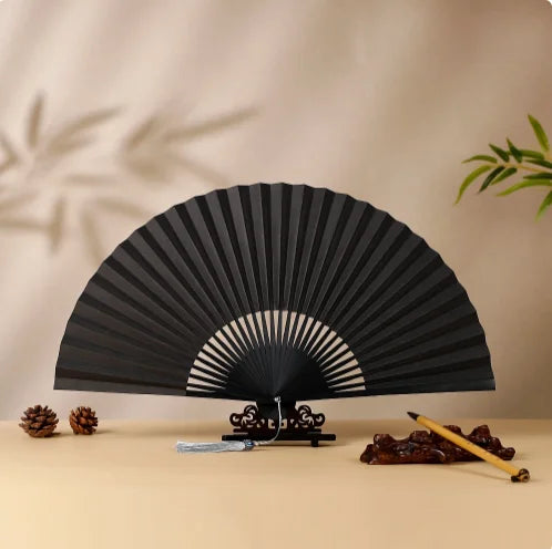 Chinese Retro Folding Hand Fan Bamboo Hand Painted Drama Folding Fan Double Side Vintage Hand Paper Fans Portable Folding Fans