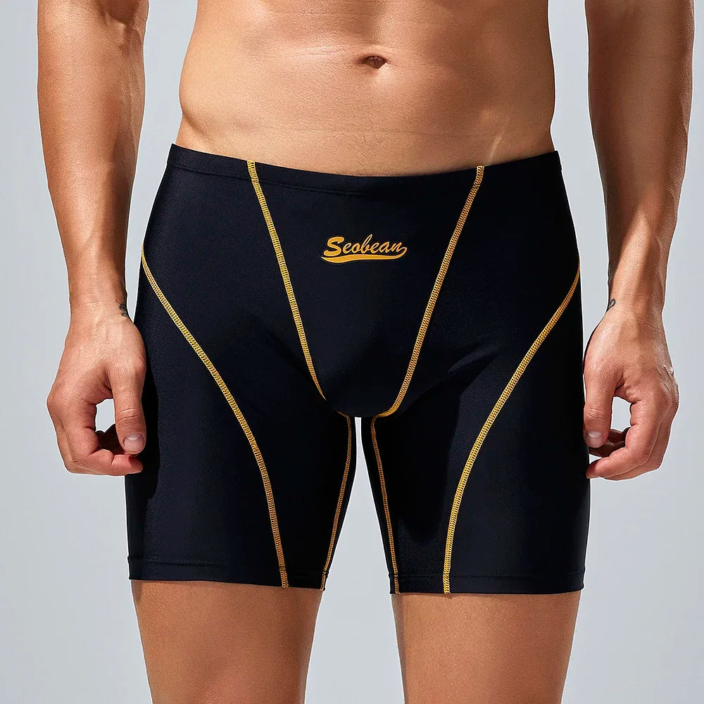 SEOBEAN-Men's Low Rise Colorful SWIM BOXER, Long VORTEX SWIMWEAR, New, 2024 summer
