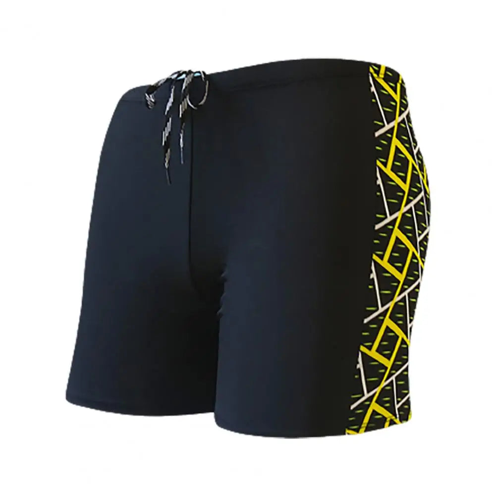 Swimming Shorts Boxers Mid-rise Swimming Trunks with Lining Elastic Waistband Swim Trunks Men Shark Print Swim Shorts Beachwear