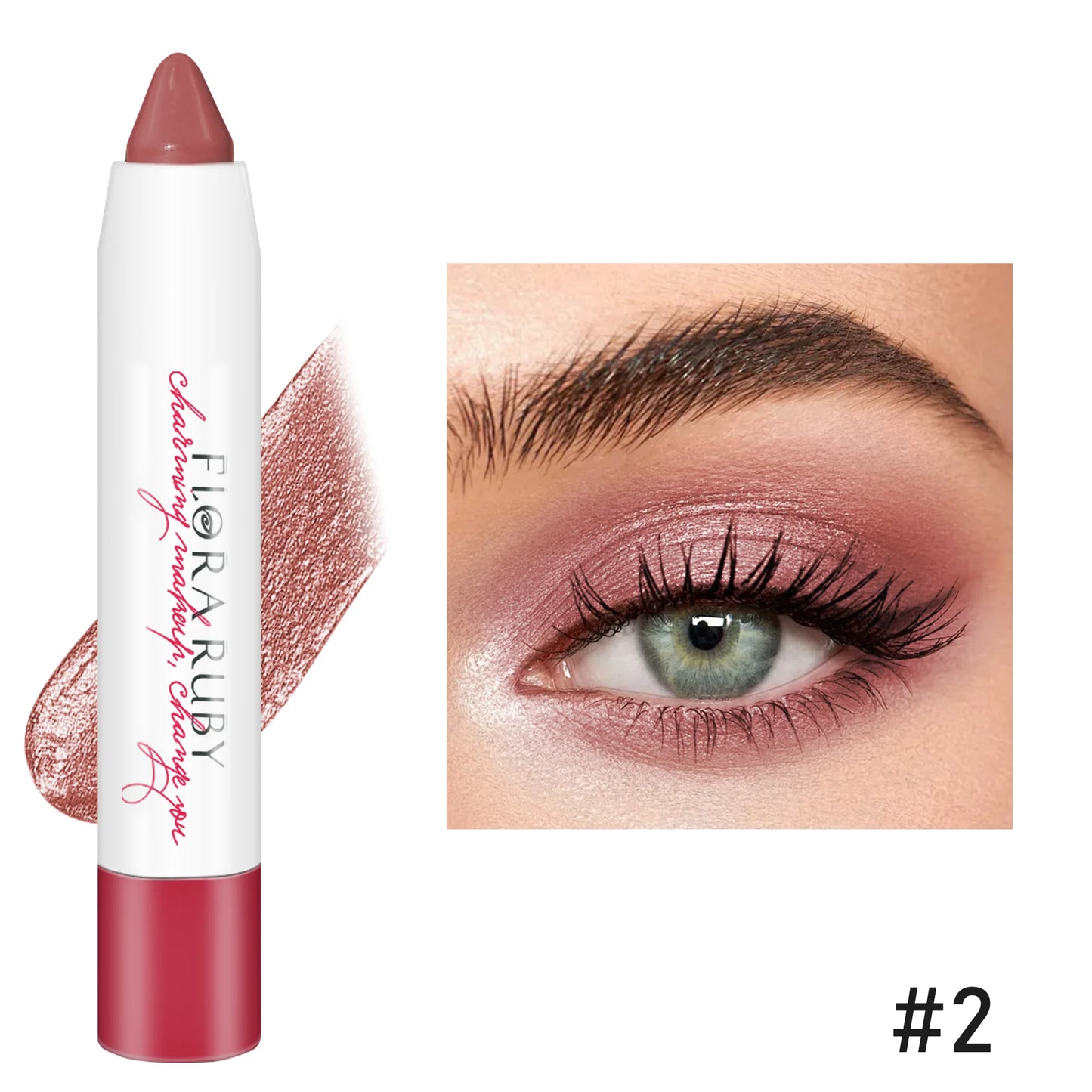 16 Colors Eyeshadow Stick Waterproof Eyeshadow Pencils Cream Eyeshadow Sticks Brown Metallic Eyeshadow Stick Pencil Long Lasting