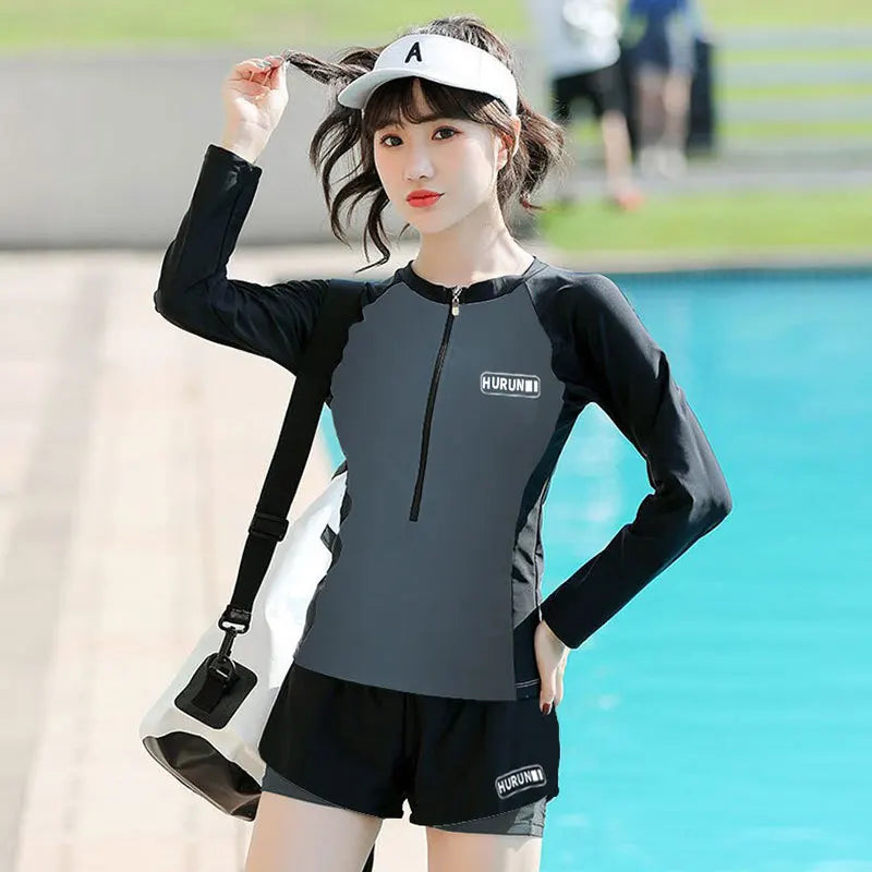 Couple Snorkeling Suit, Sunscreen Quick-Drying Surfing Suit for Men and Women, Long Sleeve Swimsuit, Lovers Jellyfish Suit Set