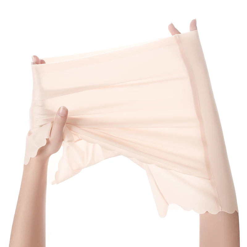 Plus Size Shorts Underwear for Women Shorts Under the Skirt Women's Boxer Safety Short Pants Ice Silk Summer Protective Ruffle