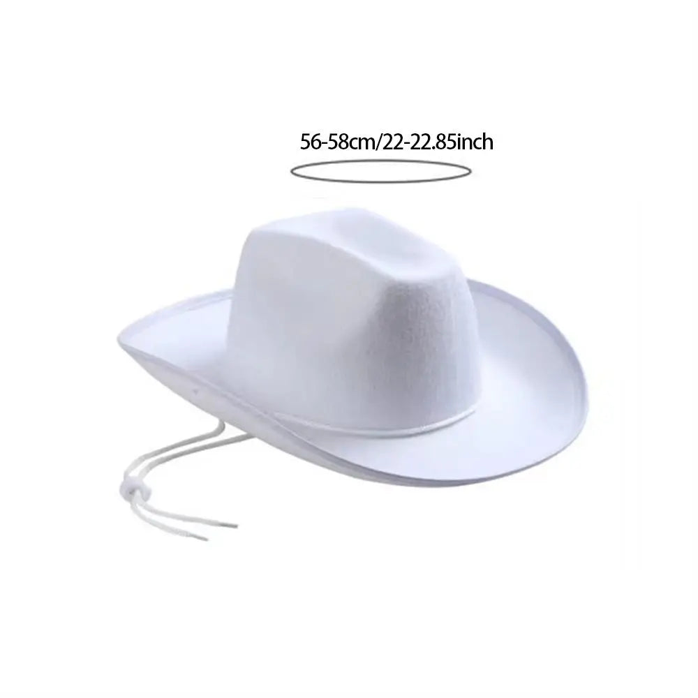 Cowboy Hat Women Men Cowboy Accessory Felt Princess Hat Bachelorette Party Hat Costume Party Cosplay Cowgirl Hat Performance