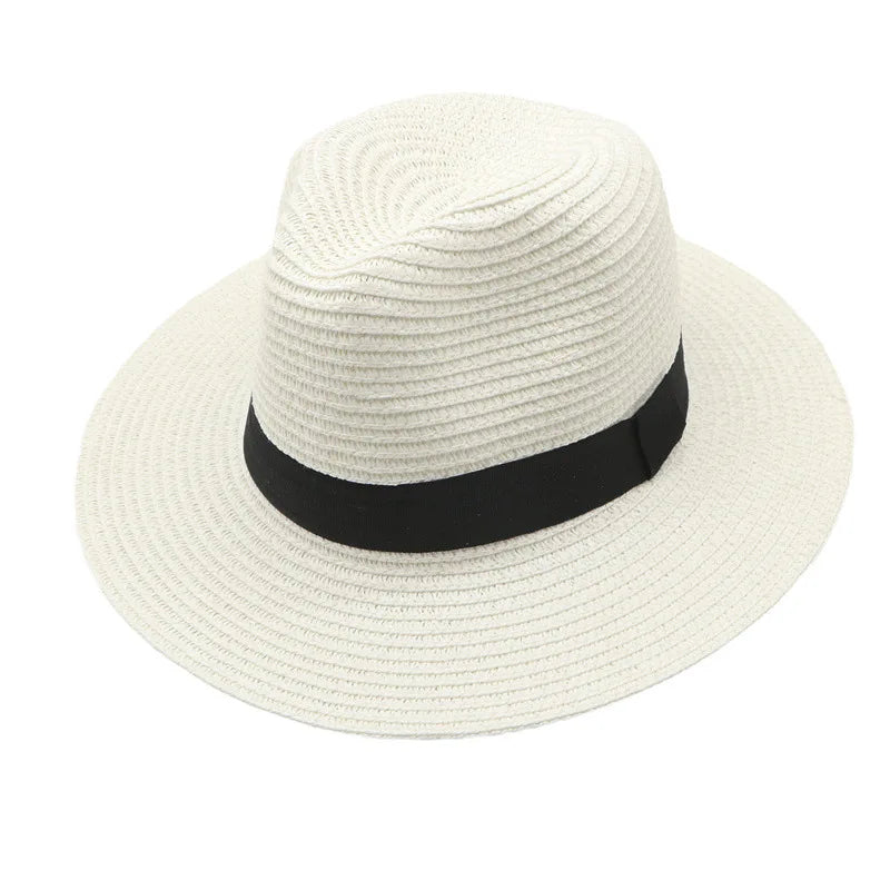 Panama Straw Hat Men Summer Straw Hat Wide-brimmed Outdoor Sun Visor Beach Hat