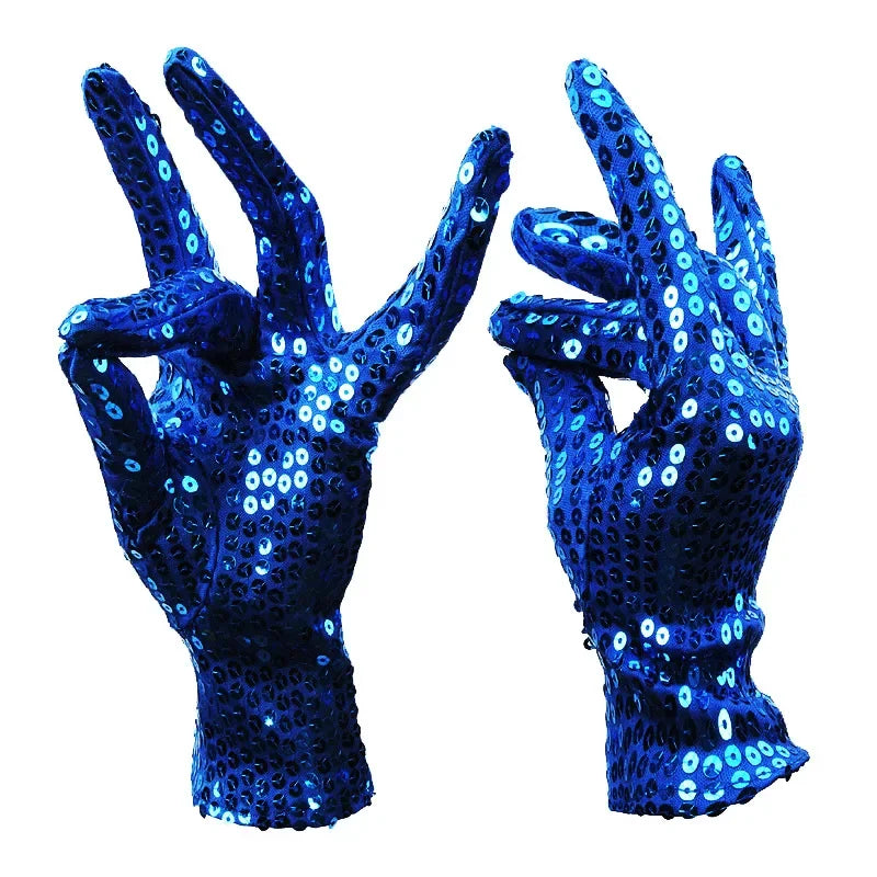 Fashion Boy Girl Men Woman Sequin Hat Bow Tie Gloves Cowboy Birthday Party Cap Jazz Dance Show Props Costume Wedding Festival