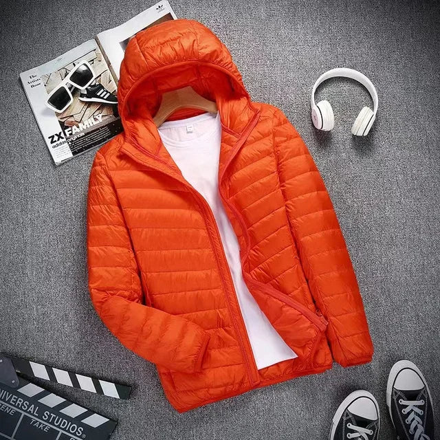 Down Jacket Men All-Season Ultra Lightweight Packable Water and Wind-Resistant Breathable Coat Men Hoodies Jackets 2023 New