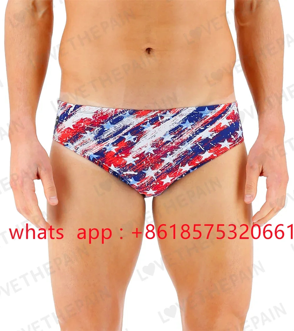 Men's Camo Racer Brief Swimsuit Triangular Swimming Trunks Trunks Swim Surf Trunks Beach Short Surf Summer Swimming Jammer 2023