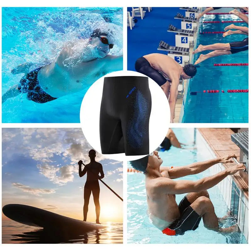 Men's Swim Jammer Adjustable Boys Swim Jammers Men's Swimwear Swim Trunks Streamlined Compressed Comfortable Pant Racing Briefs