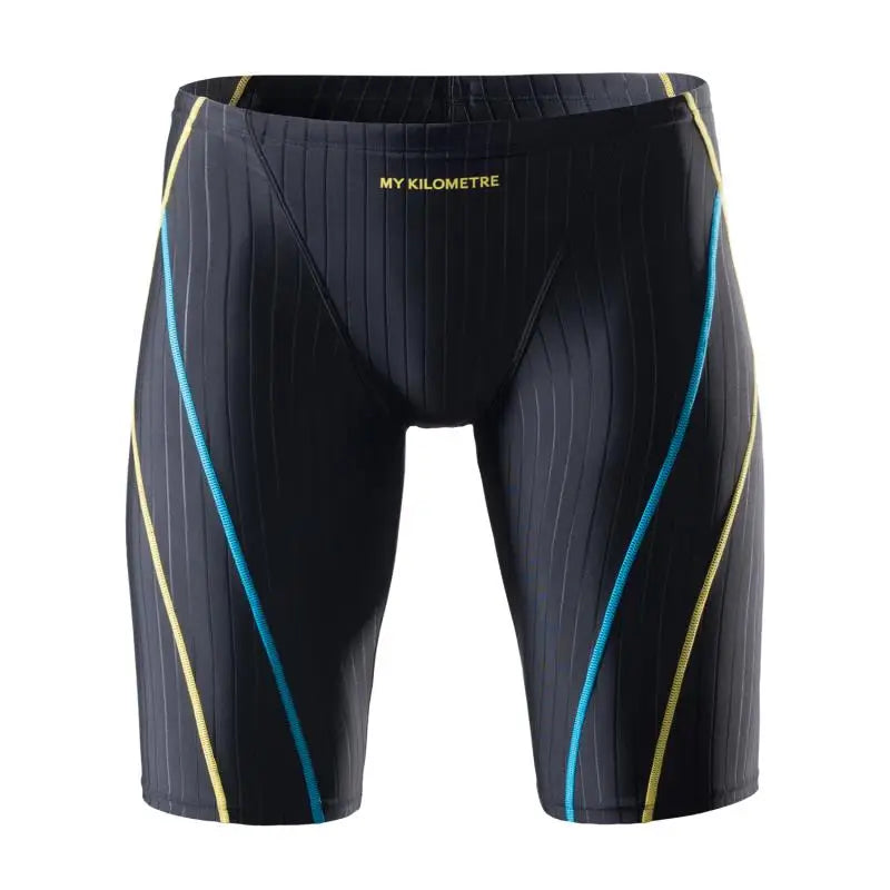 MY KILOMETRE Mens Swimsuit Jammer Endurance Athletic Training Swimsuit Racing Swimming Trunks Shorts Swimwear Men Swim Jammers